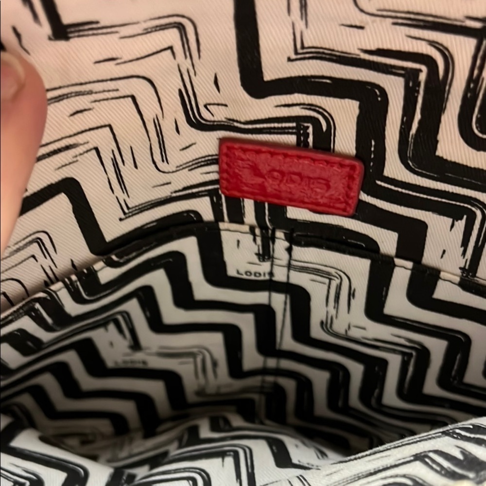 Lodis Red Crossbody Bag with Quilted Texture and silver clasp - Picture 9 of 13